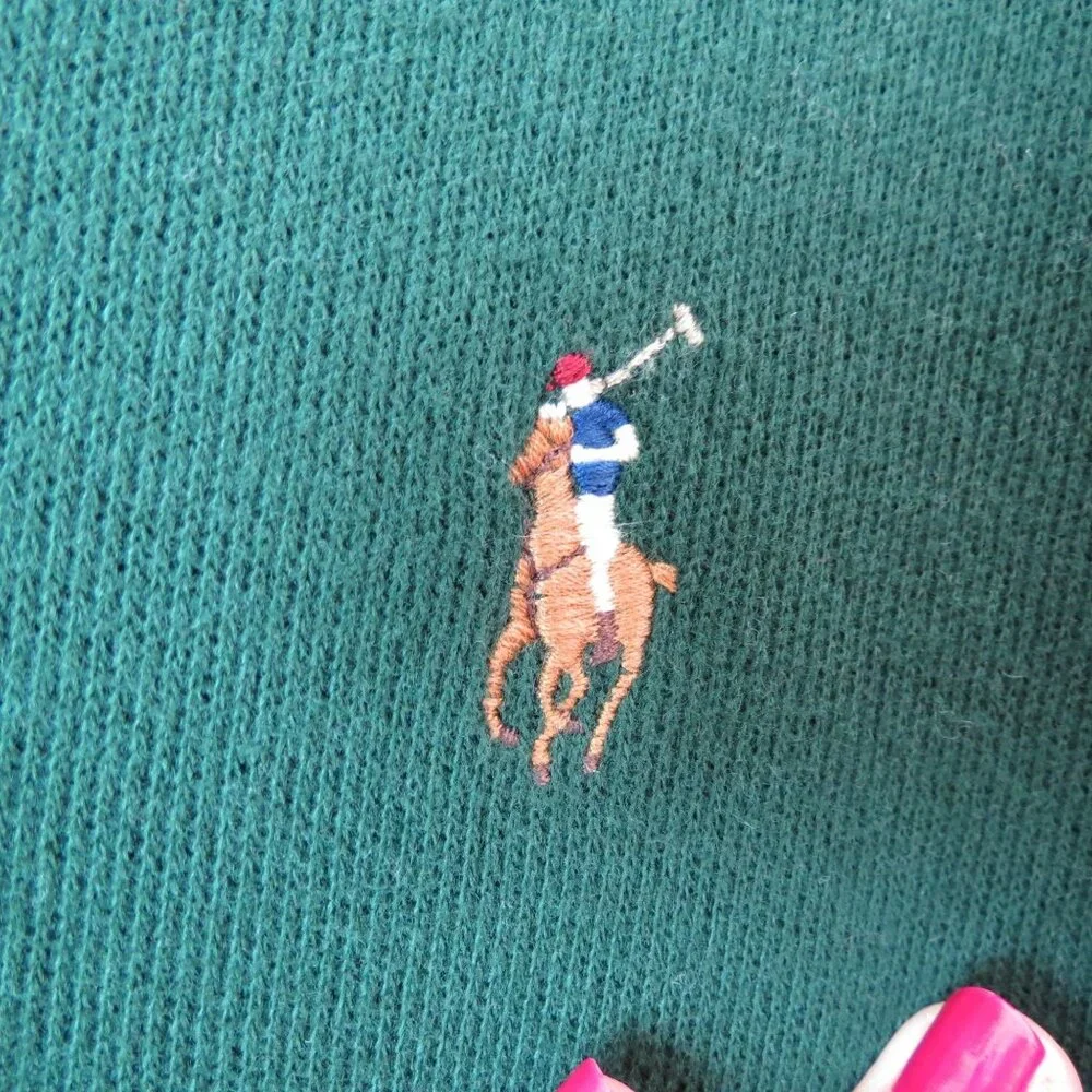 POLO RALPH LAUREN Men's Green Estate Rib Long Sleeve Polo Shirt Size XXL